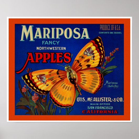 Poster Pommes de Mariposa (Devant)