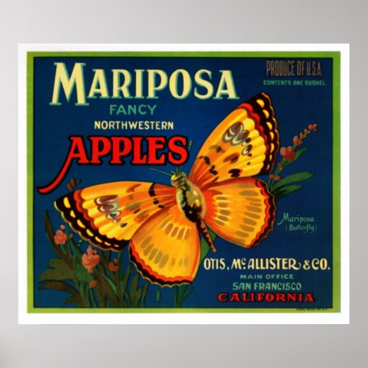 Poster Pommes de Mariposa (Devant)