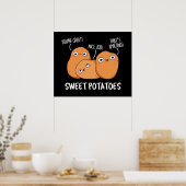 Poster Pommes de terre sucrées amusant Nourriture chatte (Cuisine)