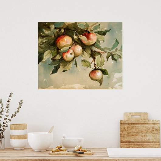 Poster Pommes d'une branche (Cuisine)