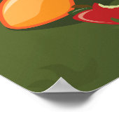 Poster Pommes et Banjos à l'affiche du coucher du soleil (Coin)