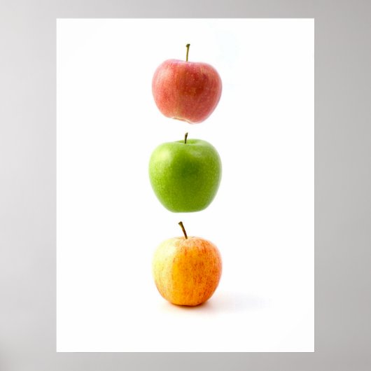 Poster Pommes L'Affiche D'Art Fruit Flottante Interdite (Devant)
