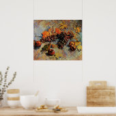 Poster Pommes, poires, citrons, raisins de Vincent van Go (Cuisine)