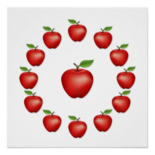 Poster Pommes, Red Delicious