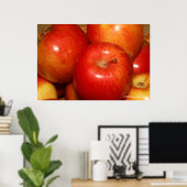 Poster Pommes rouges (Bureau à domicile)