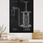 Poster Pompe à bière Blueprint (Cuisine)