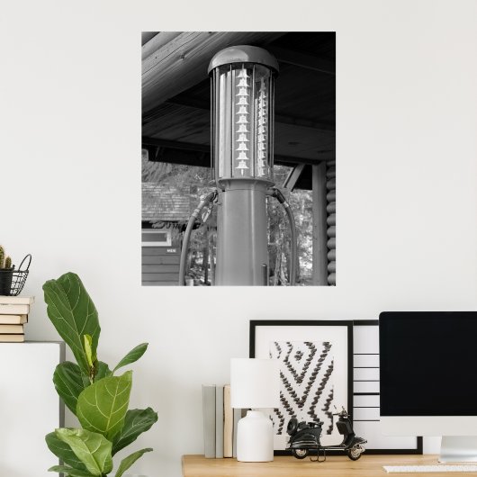 Poster Pompe à gaz visible ancienne (Bureau à domicile)