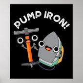 Poster Pompe Fer amusant Exercice Pun Dark BG (Devant)