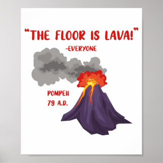 Poster Pompéi Le Sol Est Lava