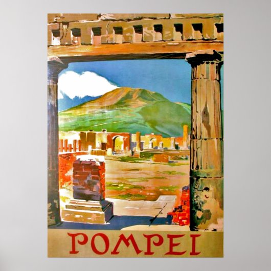 Poster Pompéi, site archéologique, Italie (Devant)
