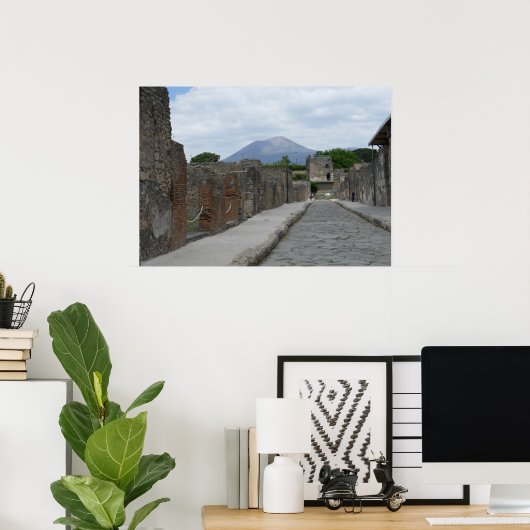 Poster Pompéi-Vésuve (Bureau à domicile)