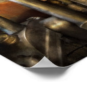 Poster Pompier - Chaudière à vapeur (Coin)