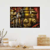 Poster Pompier - Chaudière à vapeur (Cuisine)