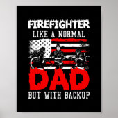 Poster Pompier Comme Un Papa Normal Mais Avec Sauvegarde (Devant)