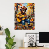 Poster Pompier côté clôture : Le Riff d'or de l'ours (Bureau à domicile)