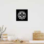 Poster Pompier EMT White (Cuisine)