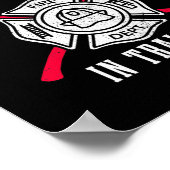 Poster Pompier En Formation Service D'Incendie Ax (Coin)