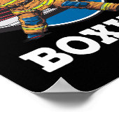 Poster Pompier Jouer Boxe Pompier Sport (Coin)