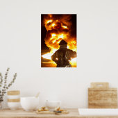 Poster Pompier militaire (Cuisine)