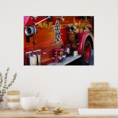 Poster Pompier - Moteur no 2 (Cuisine)