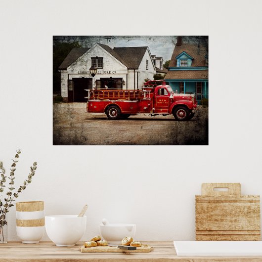 Poster Pompier - Newark (Cuisine)