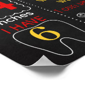 Poster Pompier pompier première craie d'anniversaire (Coin)