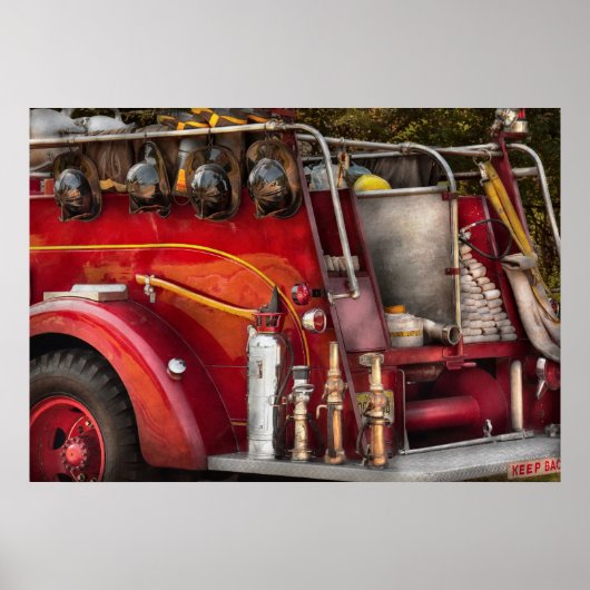 Poster Pompier - Prêt pour le feu (Devant)