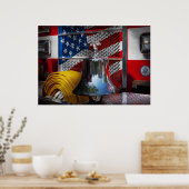 Poster Pompier - Rouge chaud (Cuisine)