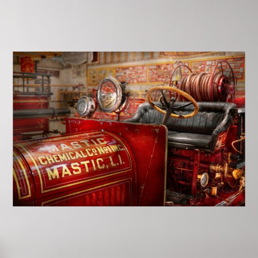 Poster Pompier - Société chimique de mastic (Devant)