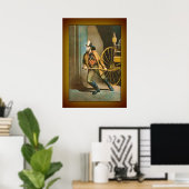 Poster Pompier victorien 2 "Le pompier américain" (Bureau à domicile)