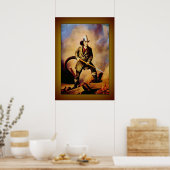 Poster Pompier victorien "Le pompier américain" (Cuisine)