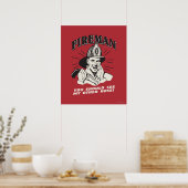 Poster Pompier : Vous Devriez Voir Mon Autre Tuyau (Cuisine)