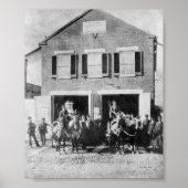 Poster Pompiers avec équipement (Devant)