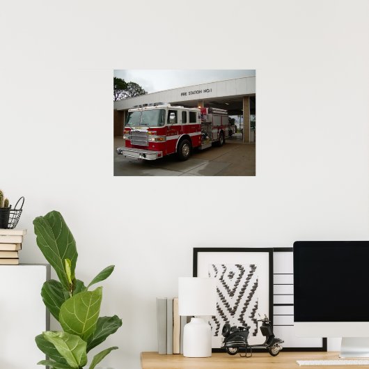 Poster Pompiers de Beaumont (Bureau à domicile)