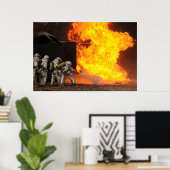 Poster Pompiers de la Force aérienne (Bureau à domicile)