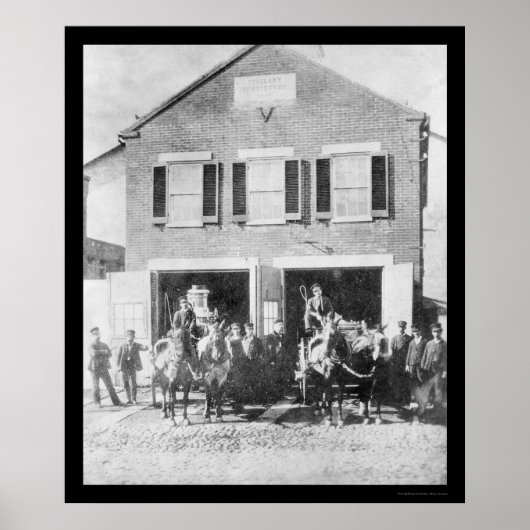 Poster Pompiers et équipement devant Firehouse 1912 (Devant)