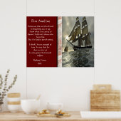 Poster Pompiers Et Glace Avec Bateaux À Voile Océanique (Cuisine)