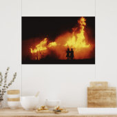 Poster Pompiers et incendie - (Cuisine)