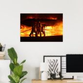 Poster Pompiers militaires (Bureau à domicile)