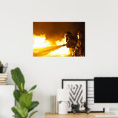 Poster Pompiers militaires (Bureau à domicile)