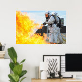 Poster Pompiers militaires (Bureau à domicile)