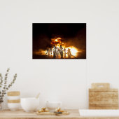 Poster Pompiers militaires (Cuisine)