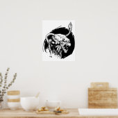 POSTER POMPKINHEAD NOIR ET BLANC (Cuisine)