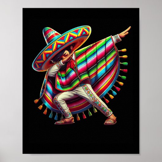 Poster Poncho Cinco De Mayo Dab Fiesta Bo (Devant)