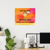 Poster Ponctuation Compte : Mangeons Dave. (Bureau à domicile)