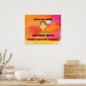 Poster Ponctuation Compte : Mangeons Dave. (Cuisine)