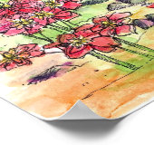 Poster Pond Birds Aquarelle Peinture Nature Art (Coin)