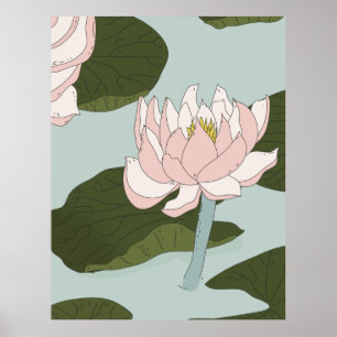 Poster Pond de lily chinois