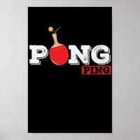 Pong Ping Spieler Tischtenniskelle mit Ball