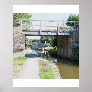 Poster Pont 14 sur la carte postale du canal Macclesfield